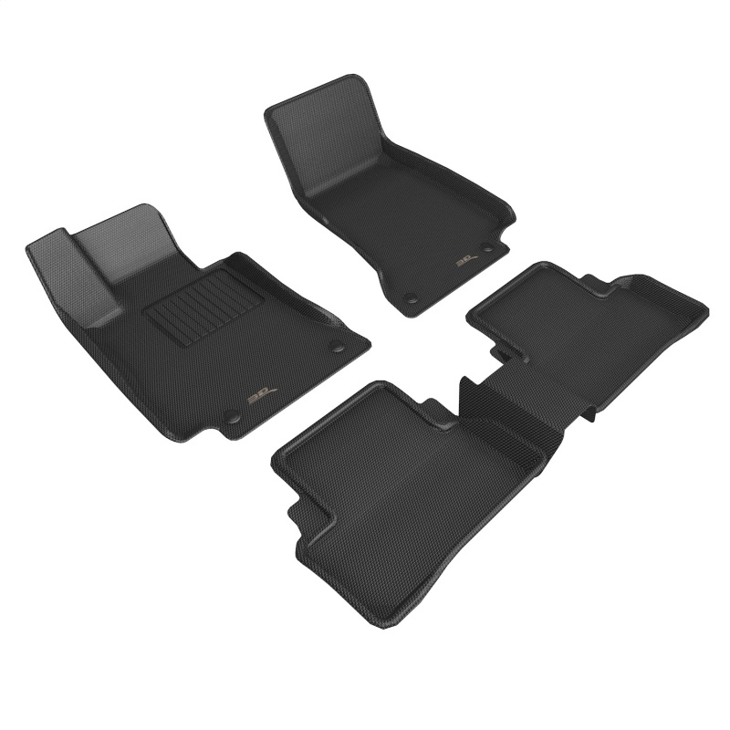 Mercedes-Benz E53 AMG Floor Mats - Front + Rear - 3D MAXpider - KAGU Series - Black - `17-`23